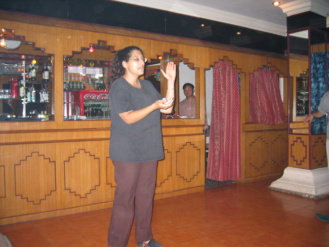 Mischere doing stand-up