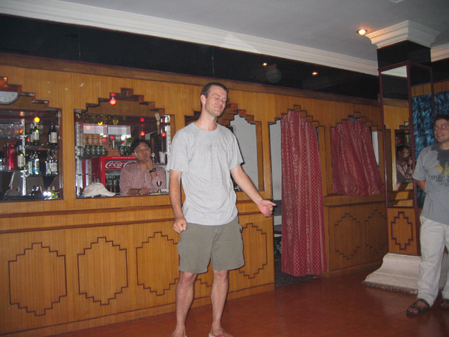 Nathan preparing to breakdance