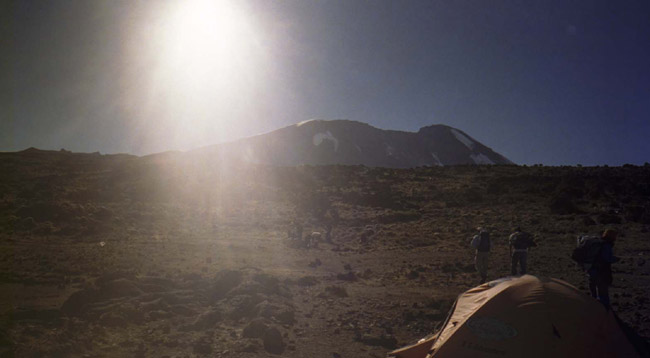 The morning of day 3, facing the direction of the day's trek