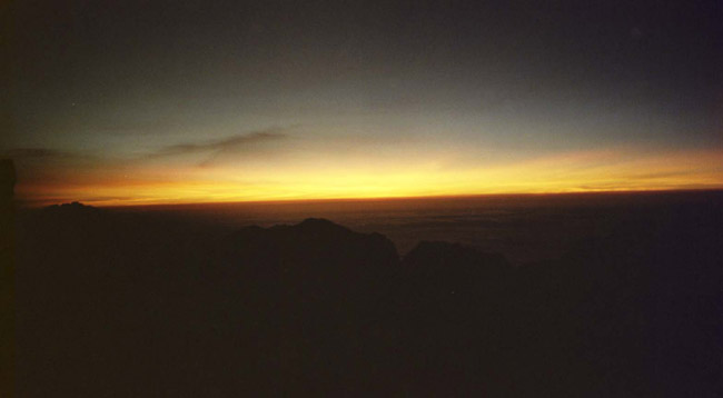 Dawn, a few hundred meters below Uhuru Peak