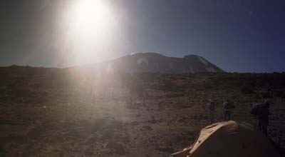 The morning of day 3, facing the direction of the day's trek