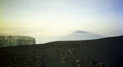 The glacier above the clouds