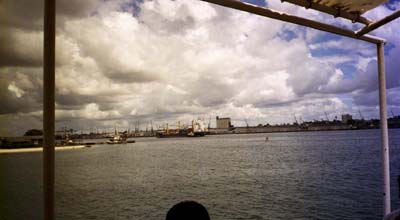 Leaving Dar es Salaam, Tanzania on the ferry to Zanzibar