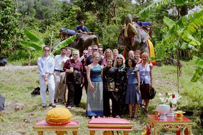 The wedding party and attendees