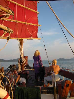 Dorene and Ruby looking out towards Phang Nga Bay