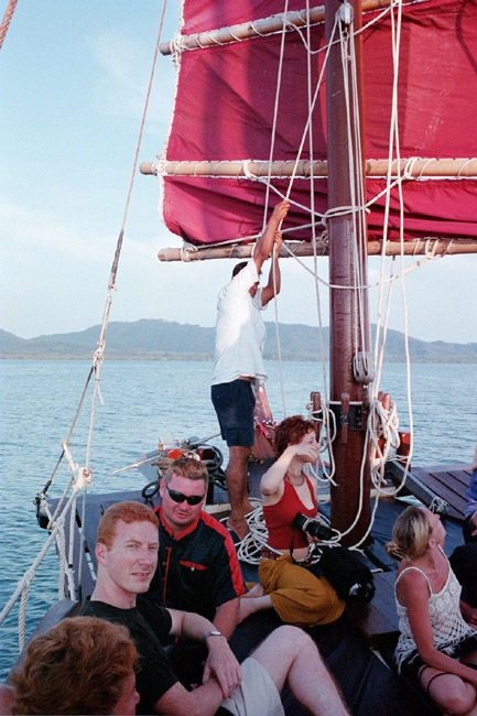 Lowering the sail to catch more wind