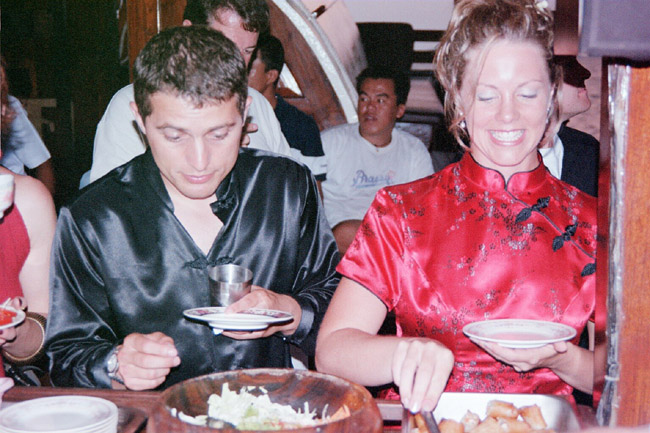 Colin and Laura enjoying the buffet