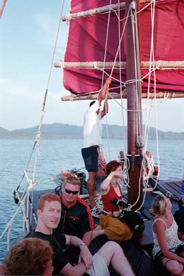 Lowering the sail to catch more wind