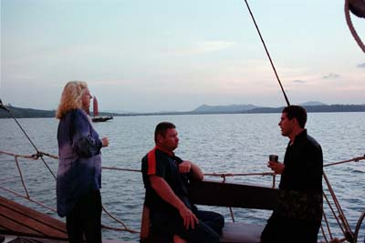 Dorene, Quintin and Colin, and a great view of Phang Nga Bay
