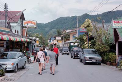 The next day, downtown in Kamala Beach, Phuket