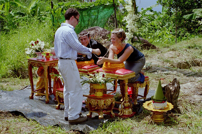 Steve pouring the water