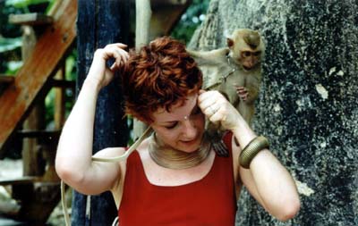 The monkey knows it saw something shiny around there somewhere...